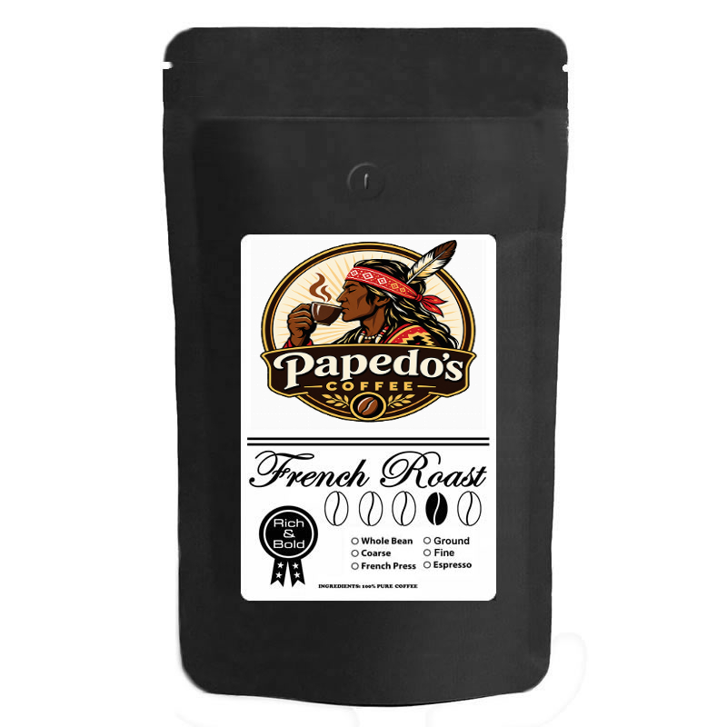 Papedos French Roast Coffee - Ground 2 LBS
