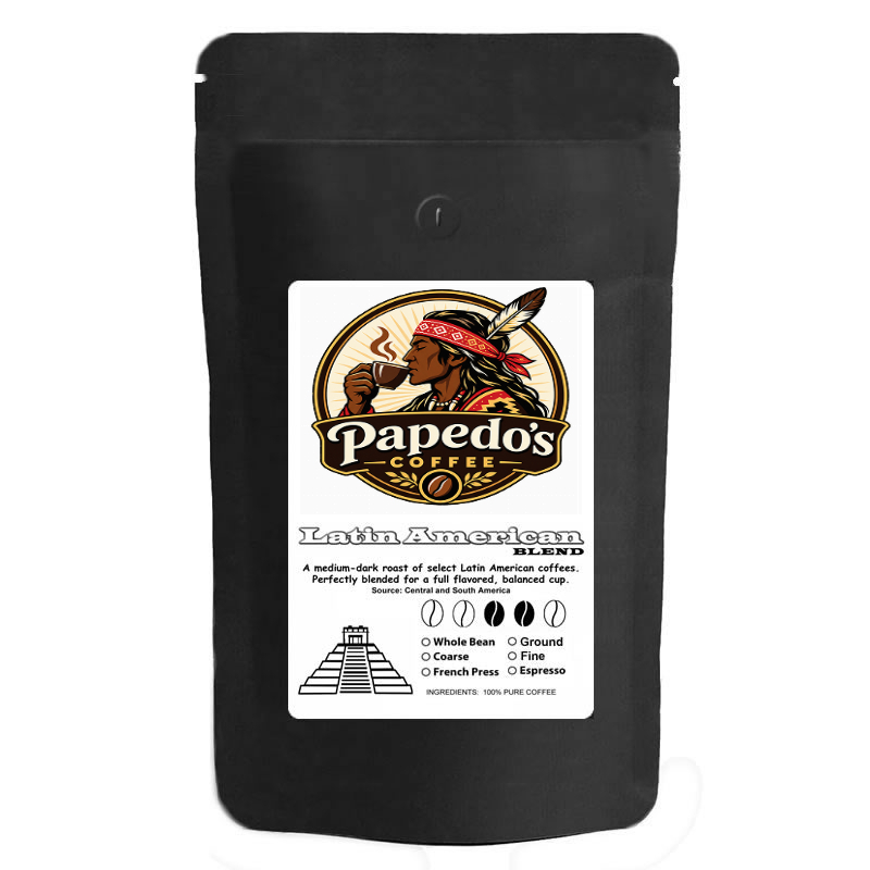 Fine Ground Latin American Coffee Medium Dark Roast 1 LB