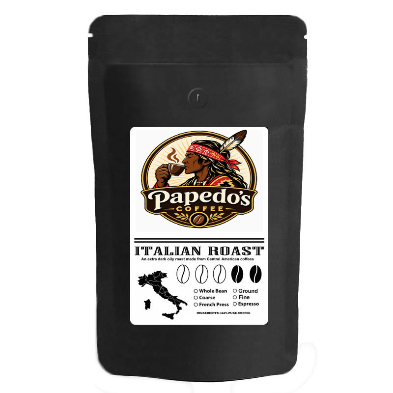 Papedos Fine Ground Coffee - Italian Roast 2 LBS